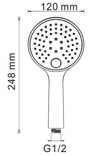 Лейка душевая WasserKRAFT  A060  