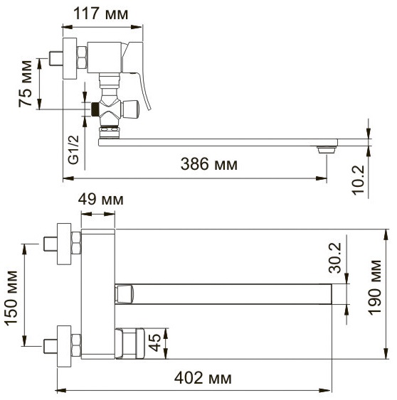 Смеситель WasserKRAFT ALLER 1062L универсальный  Смеситель WasserKRAFT ALLER 1062L универсальный