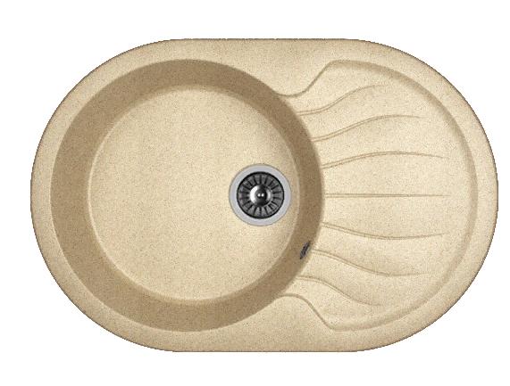 Мойка кухонная из литьевого мрамора Dr. Gans БЕРТА 760 25.040.C0760.405 76*51 см. терра
