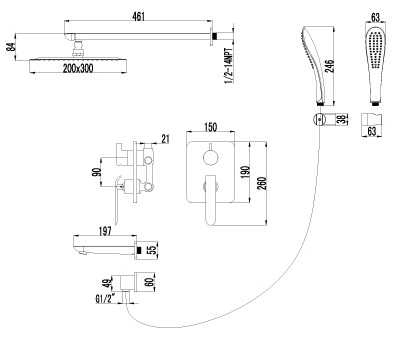 Смеситель Lemark MELANGE LM4922CW для душа скрытого монтажа (встраиваемый) Смеситель Lemark MELANGE LM4922CW для душа скрытого монтажа (встраиваемый)