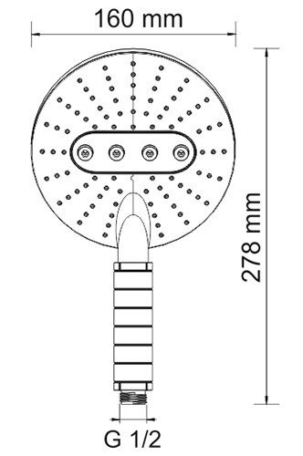Лейка душевая WasserKRAFT  A059  