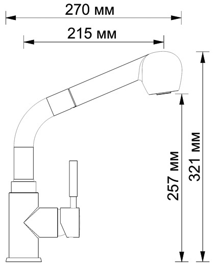 Смеситель WasserKRAFT WERN 4266 для кухонной мойки с вытяжной лейкой