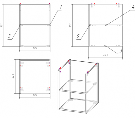  Cersanit MODUO SB-MD-MOD40-SZ  
