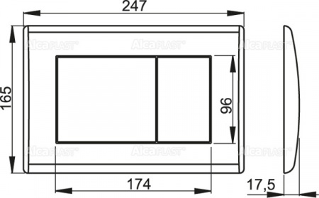 Клавиша для инсталляции Alcaplast  M270  