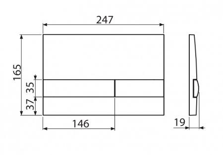 Клавиша для инсталляции Alcaplast  M1743  