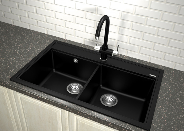 Мойка кухонная керамогранитная Florentina ЛИПСИ 820 20.370.E0820.302 82*51 см. антрацит