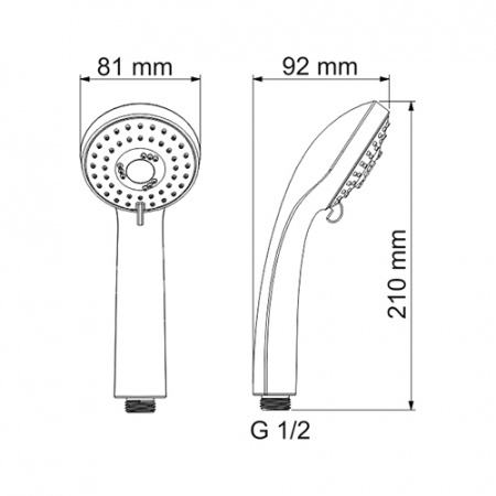 Лейка душевая WasserKRAFT  A051  