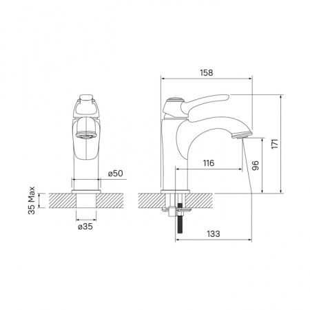 Смеситель IDDIS OLDIE OLDSB00i01 для раковины 