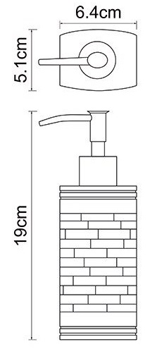 Дозатор жидкого мыла настольный WasserKRAFT MAIN K-4799   Дозатор жидкого мыла настольный WasserKRAFT MAIN K-4799