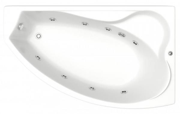 Ванна акриловая BAS НИКОЛЬ В 00028 170x102 см. правая  Ванна акриловая BAS НИКОЛЬ В 00028 170x102 см. правая