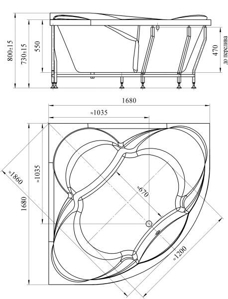 Ванна акриловая Radomir ФИЛАДЕЛЬФИЯ   