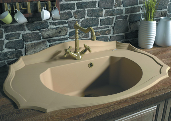 Мойка кухонная керамогранитная Florentina ЭМИЛИЯ 20.340.D0900.306 90*55 см. капучино