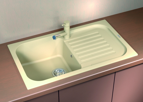 Мойка кухонная керамогранитная Florentina АРОНА 860 20.225.D0860.305 86*51 см. грей