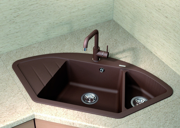 Мойка кухонная керамогранитная Florentina ВЕСТА 20.285.E1005.201 100,6*51 см. жасмин